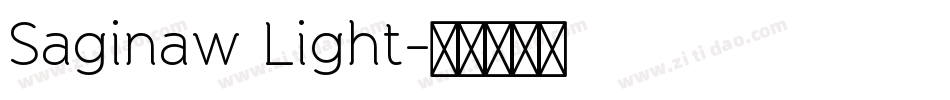Saginaw Light字体转换